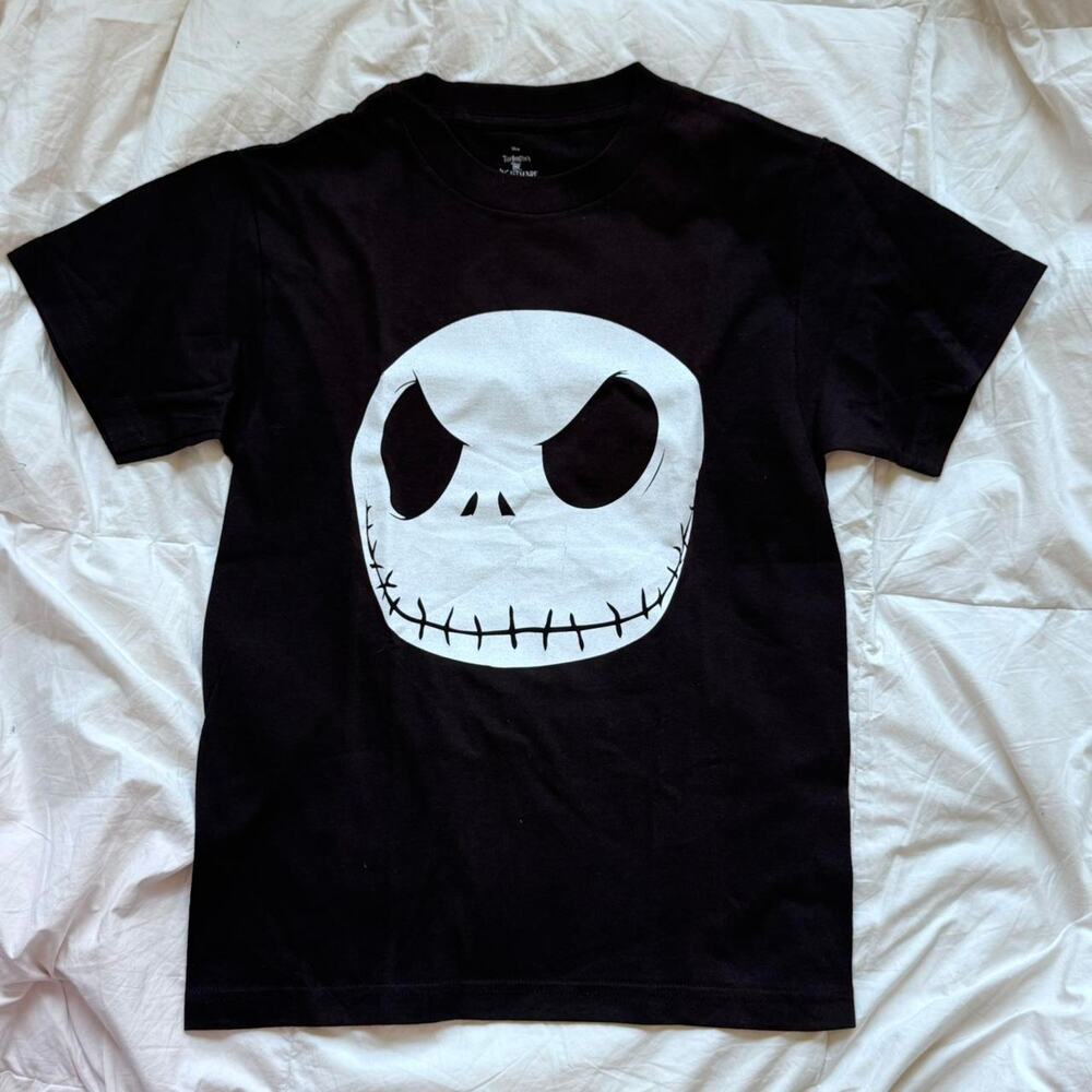 Nightmare before christmas jack skellington black graphic tee sz‎ S halloween